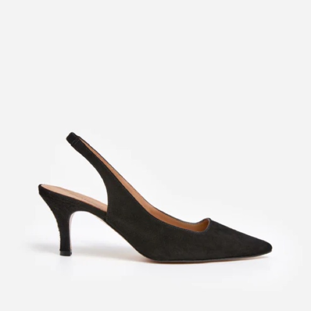 Flattered • Franchesca Suede Pumps • Black • EU 41 / Women’s 10.5 (2.55” Heel)